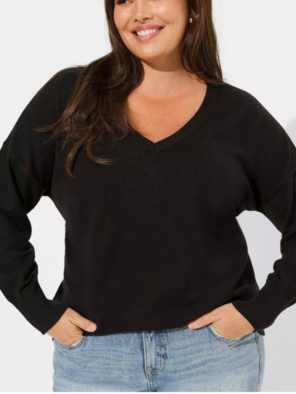 Pullover Tunic V-Neck Sweater - NEW - NO TAGS